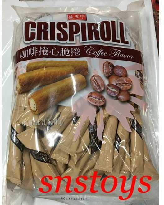 盛香珍 咖啡捲心脆捲, 1個