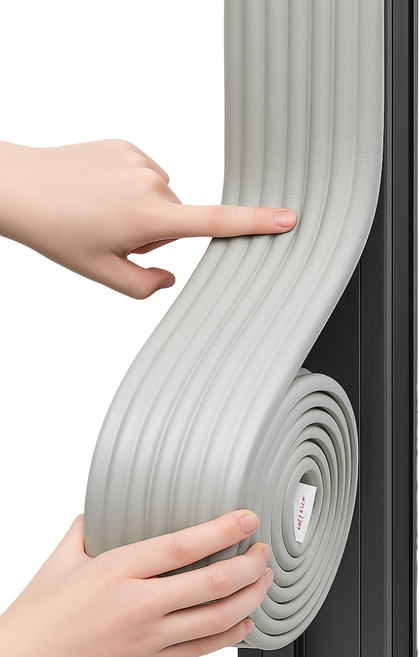 어나더랩 접착식 문풍지 단열재 보온재 동파방지 스펀지 커버, 1개, 그레이