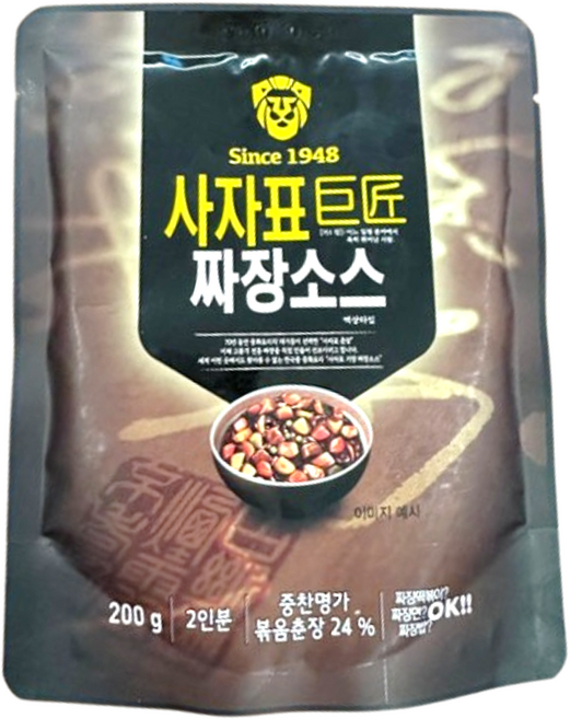 사자표 거장 짜장소스 중찬명가 볶음 춘장, 200g, 2개