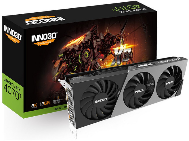 [중고] INNO3D 지포스 RTX 4070 Ti D6X 12GB X3