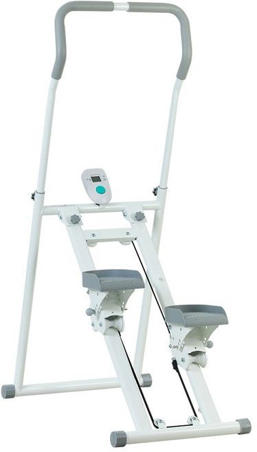 [재리마켓] 접이식 스텝퍼 저소음 천국의계단 운동기구 계단오르기 다이어트 유산소 홈트, 화이트(White)