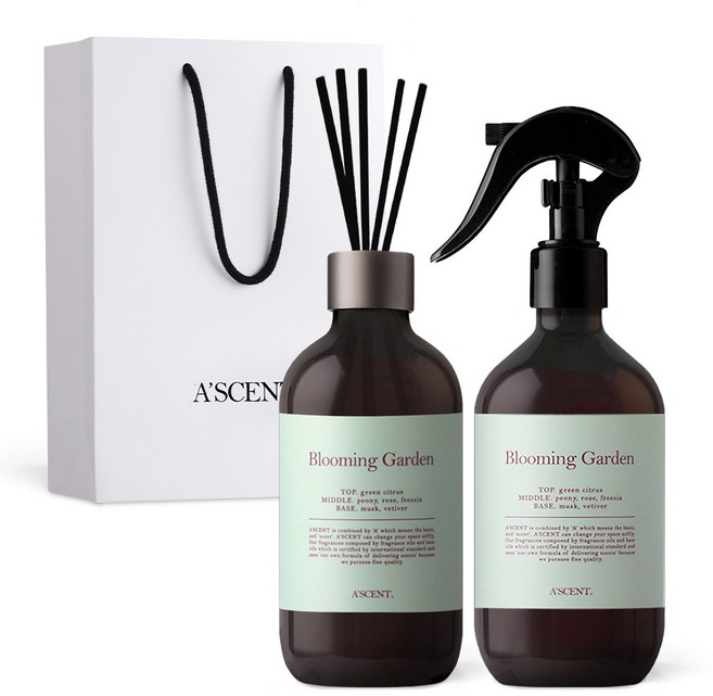 1+1 에이센트 집들이세트 (디퓨저 200ml + 드레스퍼퓸 250ml), 24 블루밍가든, 1개