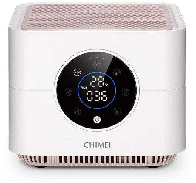 奇美CHIMEI AP-01UNWH 桌上型智慧空氣清淨機 1-2坪 淨化PM2.5 附兒童安全鎖, 白