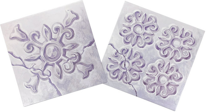 인스타일 모자이크 DIY 접착 조각타일 14 x 14 (2팩/12팩), 2개, 앤틱실버B