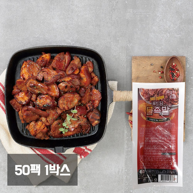 푸드담 순살 슬라이스 불족발 200g (냉동) x 50팩 (업소대용량)