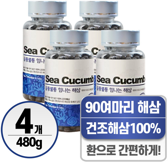 해삼환 헬시위듀 건조해삼 건해삼 복분자 엉겅퀴 숙지황, 4개, 120g