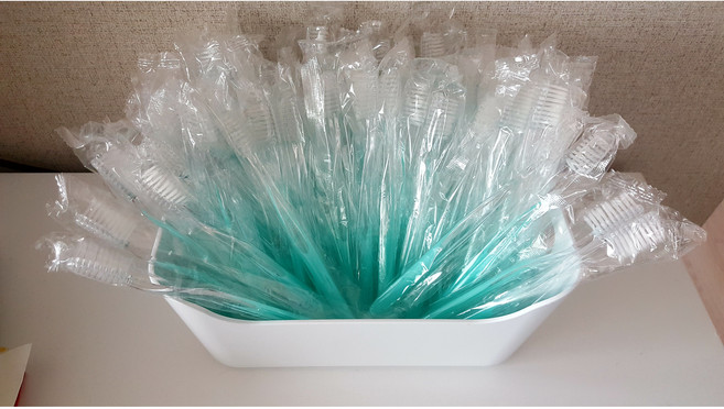 [업소전용 대용량] 영미네 일회용 고급미세모 OPP 칫솔 (그린) 대용량주문제작가능, 1개입, 10개