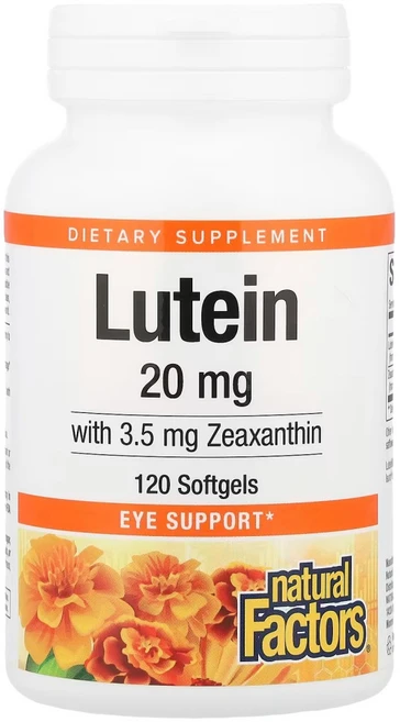 내추럴팩터스 루테인 Lutein 20mg 제아잔틴 함유 3.5mg 소프트젤 120정, 1개 - 쿠팡