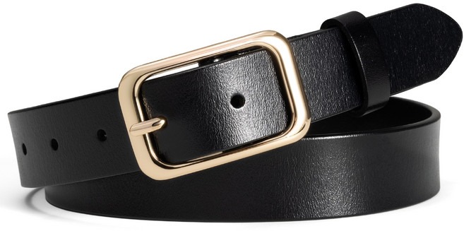 여성용 진피 얇은 가죽 벨트 부드러운 금색 버클 벨트