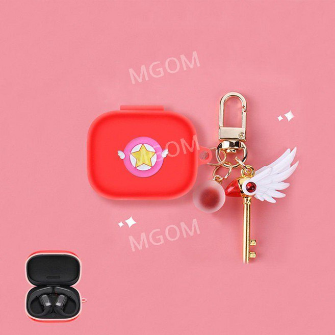 호환 샥즈 오픈핏 프로 케이스 SHOKZ OpenFit Pro 보호 커버 블루투스 이어폰, OPENFIT PRO(2026), 레드+열쇠