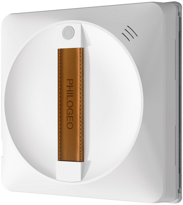 PHILOGEO 스마트 창문로봇청소기 63mm 초슬림 AI 시스템 히든센서 100% 청소 왕복 4방향 분사 효율적인 세척, 화이트