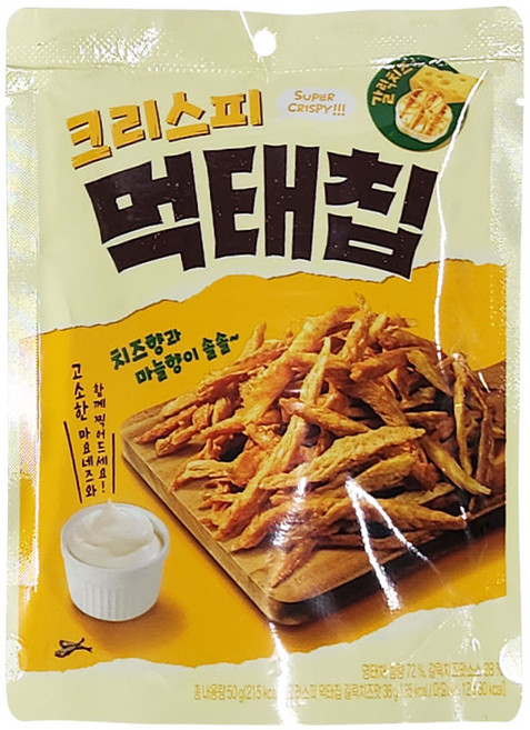 크리스피 먹태칩 갈릭치즈맛 동결건조 먹태 간식 술 안주, 1개, 50g