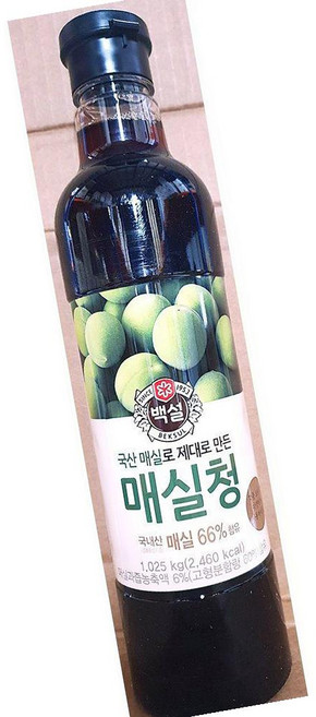 백설 매실청 1.025kg 음료 베이스 매실 원액 발효액, 1개