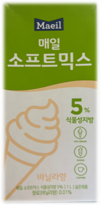 매일 소프트믹스 식물성 5% 1L 바닐라향 폴바셋, 10개