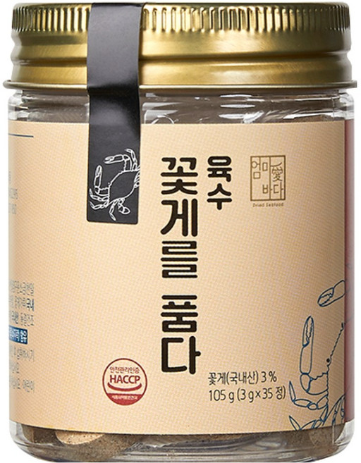 엄마애바다 국내산 꽃게 코인육수 꽃게를품다 1병 (35정), 105g, 1개