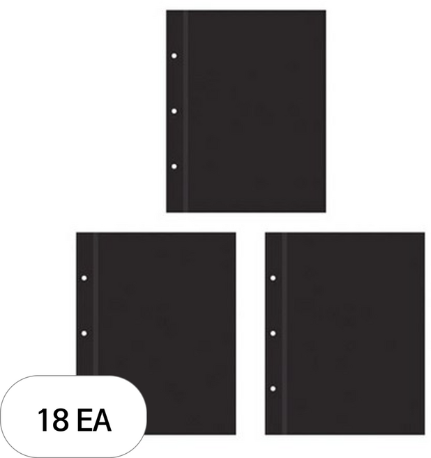 아이코닉 메모리바인더 내지 STICKY BLACK, 18개, 10매
