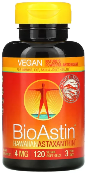뉴트렉스 하와이 바이오 아스틴 아스타잔틴 4mg 비건 120정 헤마토코쿠스 추출물, 1개 - 쿠팡