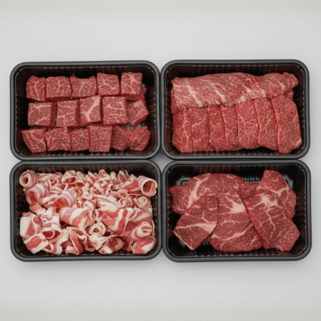 프리미엄 소고기 구이용 800g 살치살+우삼겹+안창살+토시살, 1개