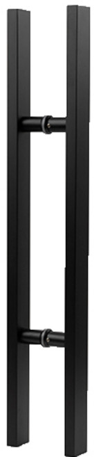 블랙스텐 사각 H자 출입문 손잡이, 1개
