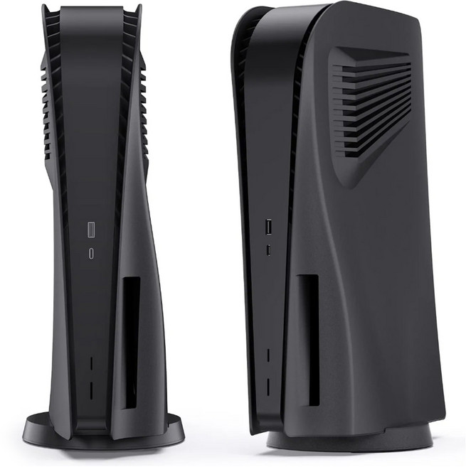 스냅케이스 PS5 플스5 본체 스킨쉘 쿨링스킨 교체 커버 케이스, 블랙, 1개