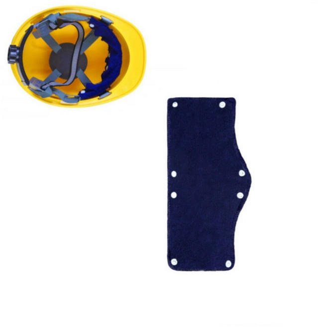 자체 안전모내피 안전모땀흡수밴드 하이바 땀밴드 땀 흡수 패드 땀받이밴드, 블루, 2개