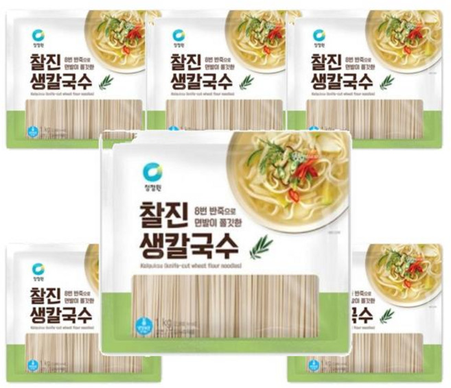 정원 청정원 찰진 생칼국수 1kg 6개
