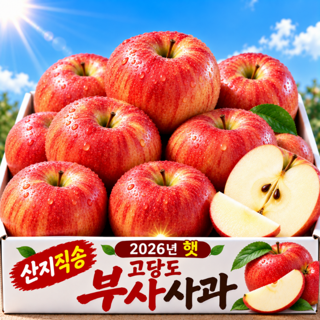 고당도 국내산 사과 부사사과, 1박스, 부사사과 2kg 초특가