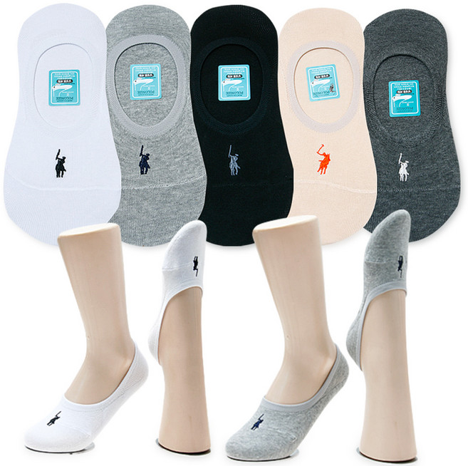 양말쟁이 폴로나이즈 페이크삭스 덧신5켤레 세트