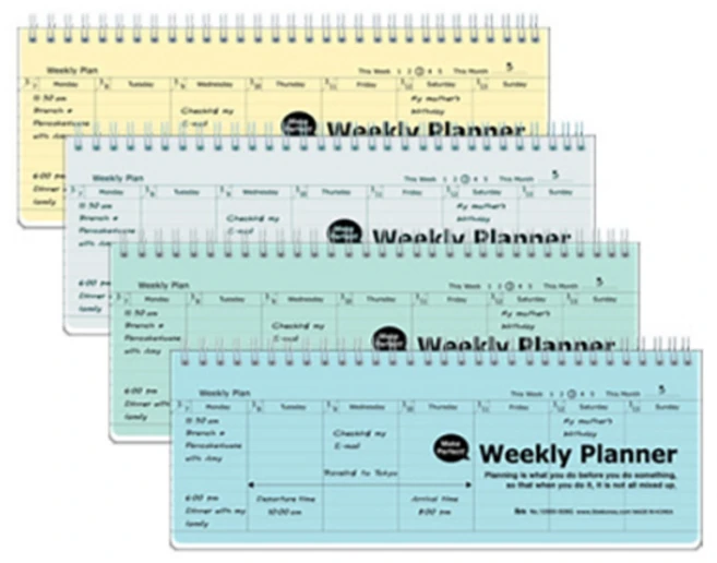 아이비스 PP 위클리플래너 스케줄노트 주간스케줄노트 위클리 스케줄러, 표지 칼라 랜덤발송, 1개 - 쿠팡