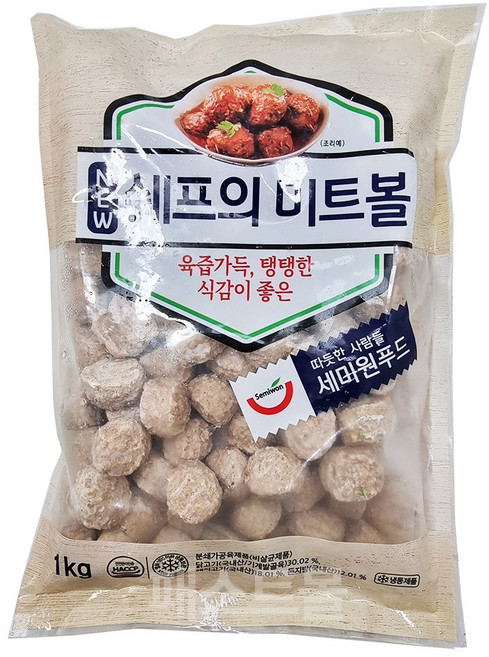 세미원푸드 NEW 쉐프의 미트볼, 1kg, 1개