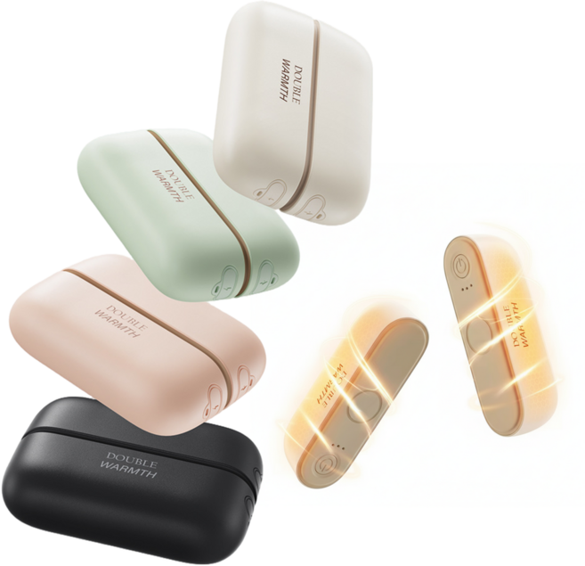 루비크 양손 손난로 10000mAh 대용량 3초발열 2in1 휴대용 보온기 KC안전인증, 웜핑크(Warm Pink), 1개