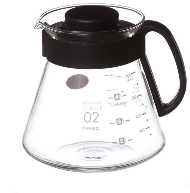 HARIO V60 耐熱玻璃咖啡壺, 耐熱玻璃壺, 600ml, 1個