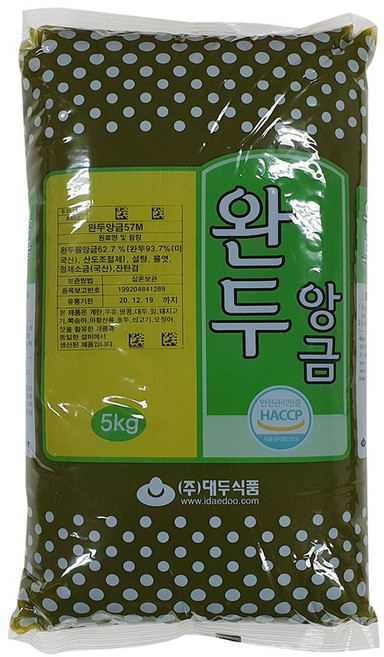 대두식품 완두앙금 5kg 57H, 1개