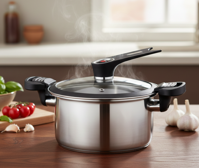 웰리브 진공 저압 냄비 양수 대용량 인덕션 가스레인지 겸용, 1개, 스테인리스, 5L