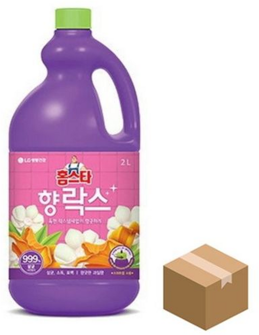 홈스타 향락스 BOX 표백제 살균제 향 / 홈스타락스 세균 소독 락스 LG생활건강, 2000ml, 6개