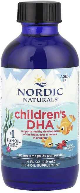 노르딕내츄럴스 칠드런DHA 1세이상 딸기맛 530mg 119ml, 1개 - 쿠팡