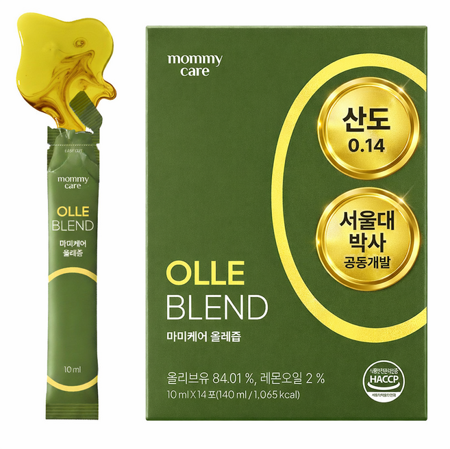 마미케어 유기농 스페인 엑스트라버진 0.14 올리브오일 레몬즙 스틱 올레샷 올레즙, 1박스, 140ml