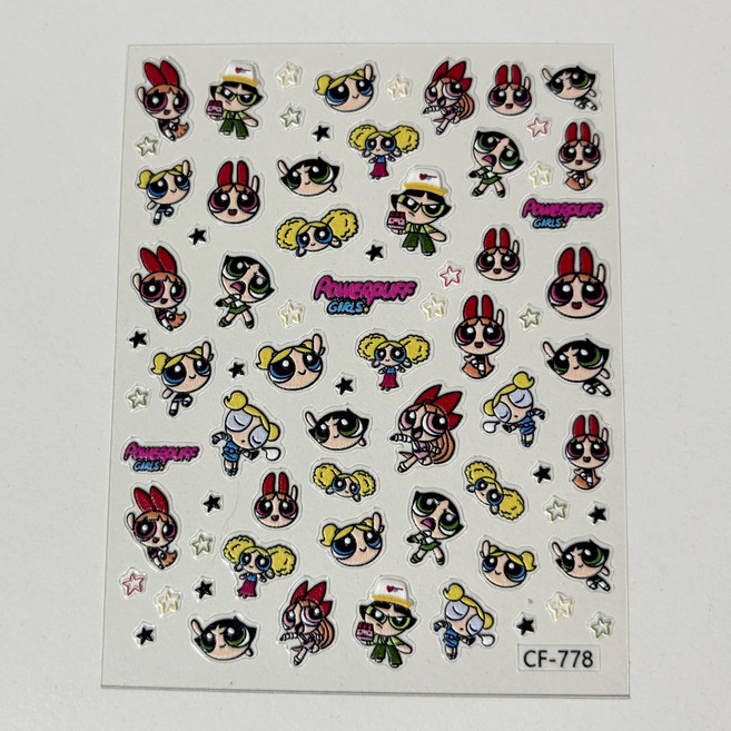 캐릭터 스티커 일본 애니 스티커, 1개, 파워퍼프걸