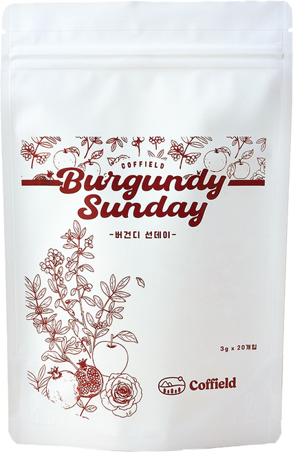 커필드 블렌딩 티 버건디 선데이 티백, 3g, 1개, 20개입