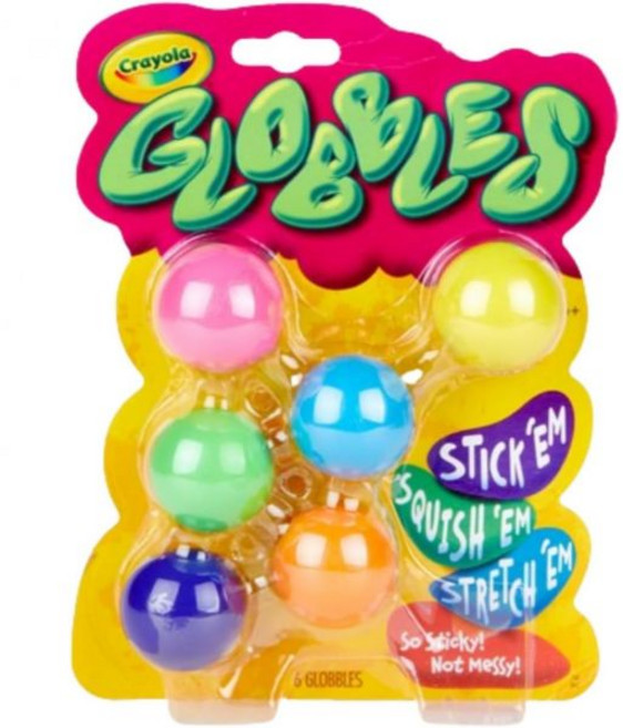 Crayola Globbles Fidget Toy (16ct) Sticky Balls Squish Gift for Kids Sensory Toys Stress Relief Stoc, 1개