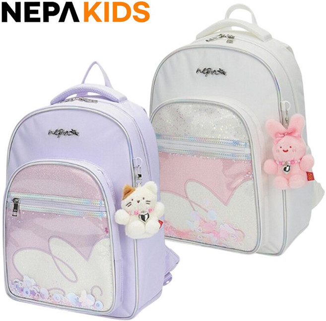 [매장발송] 네파키즈 여아 학생 가방 스쿨백 키링증정 초등학생 신학기 수납력 좋은 가벼운 백팩