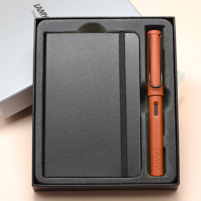 라미 사파리 만년필+노트 SET / 선물포장 정식수입처 제품, 테라레드 EF촉