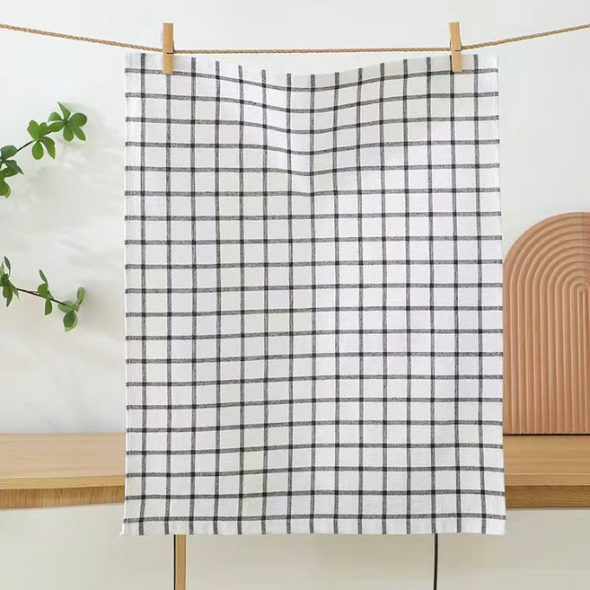 온더라이즈 면 키친크로스 60cm*45cm, 2개, 빅체크