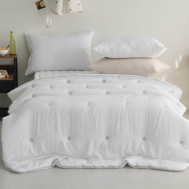 Star Hug 스타허그 부드러운 포근한 별 자수 패턴 모달 100% 차렵이불 [국내산]