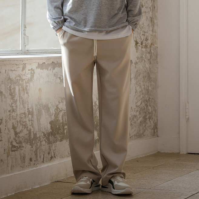 스몰더 남자 프리미엄 와이드 밴딩 슬랙스 바지