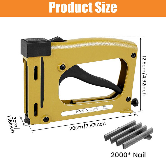 네일건 시타카 그림 프레이밍 포인트 드라이버 알루미늄 합금 핸드 프레임 도구 10002000 경량 태커 조정 가능, 2000 Nail 1Set, 2) 2000 Nail 1Set