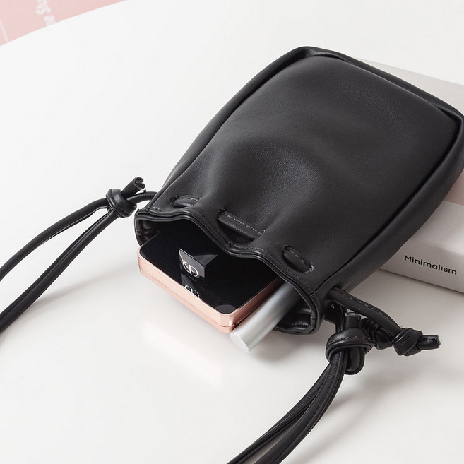 엔도르시 여성용 미니미 레더 복조리 크로스백 EBA935