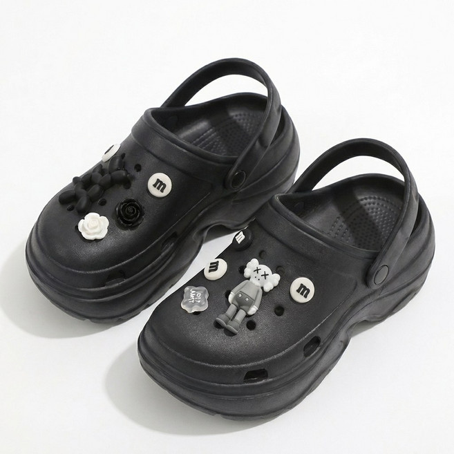 도채리 여성 5CM 키높이 가벼운 통굽 EVA 사계절 슬리퍼