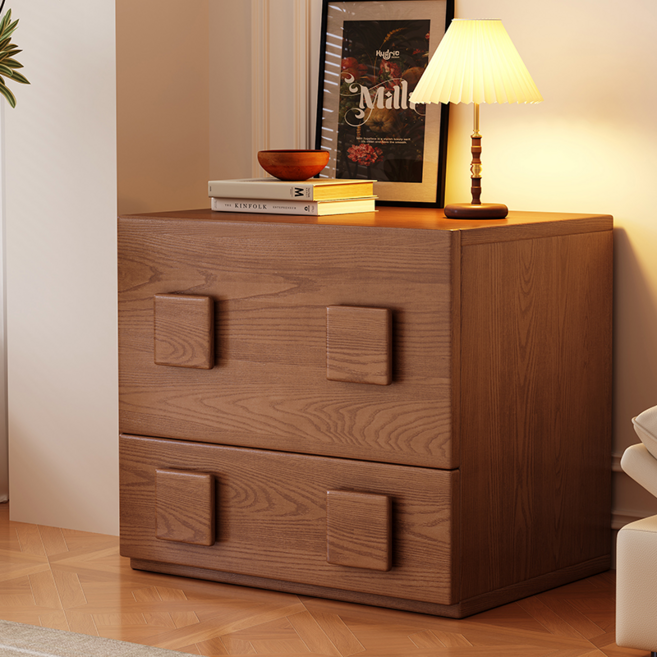 모듈형 침대 협탁 원목 수납장 거실 겸용 서랍장 다용도 조합 캐비닛, 1개, 브라운