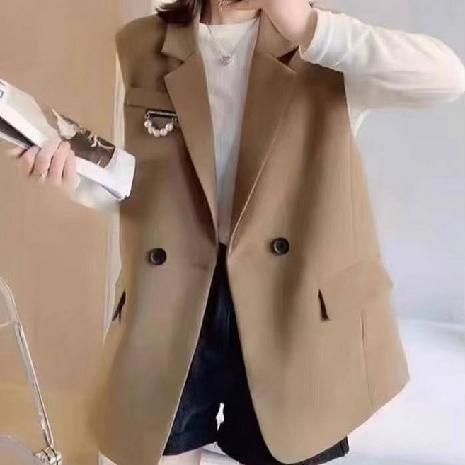 雪莉小姐長版西裝背心外套